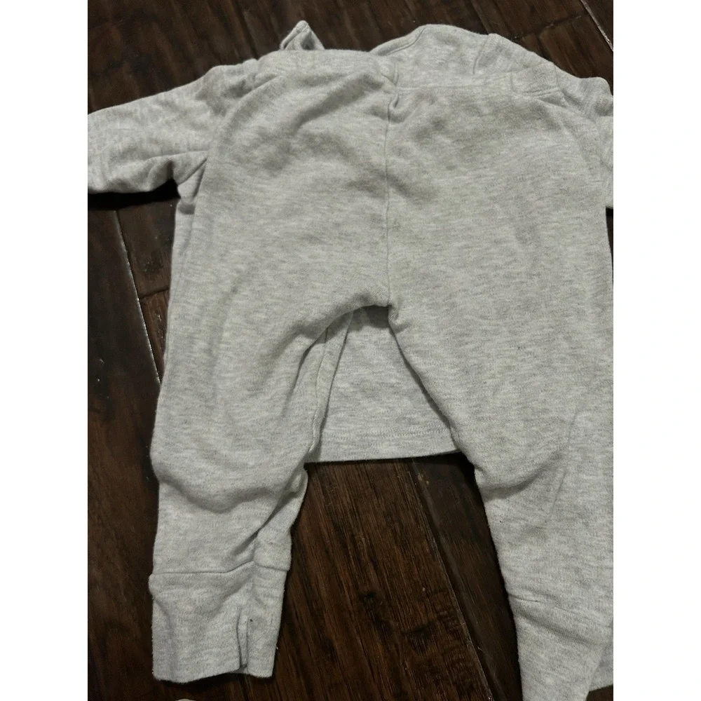Baby Mori Bamboo Cotton Grey Pajamas 12-18 Month Soft Long-sleeve Pants